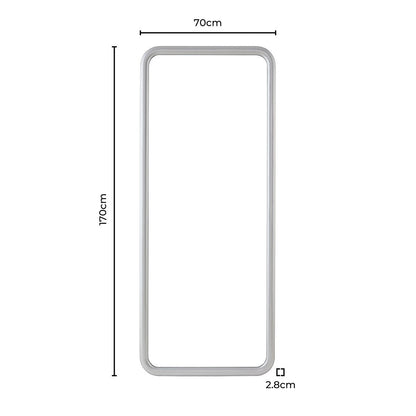 Bianca Bubble Frame 70 x 170cm Rectangle Mirror - Silver - DUSK
