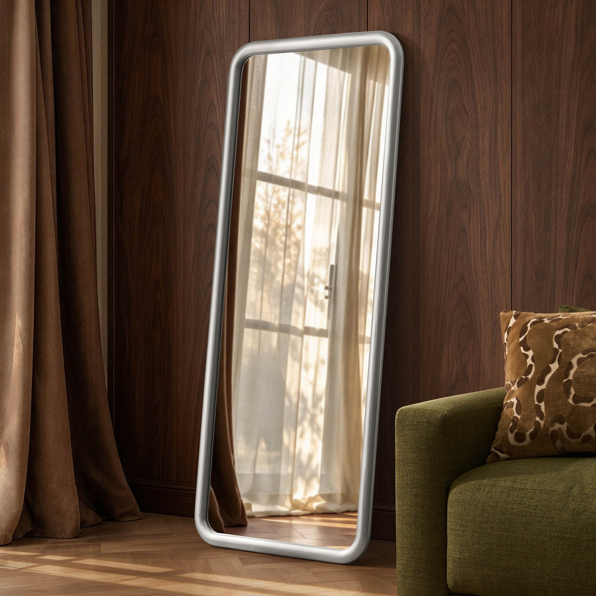 Bianca Bubble Frame 70 x 170cm Rectangle Mirror - Silver - DUSK