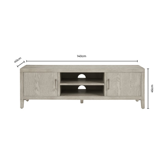 Blair 140cm TV Unit - Ash - DUSK