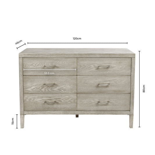 Blair 6 Drawer Chest - Ash - DUSK