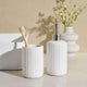 Blake Ribbed Glaze Accessories Bundle - Set of 2 - White - DUSK