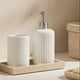 Blake Ribbed Glaze Accessories Bundle - Set of 2 - White - DUSK