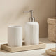 Blake Ribbed Glaze Soap Dispenser - White - DUSK