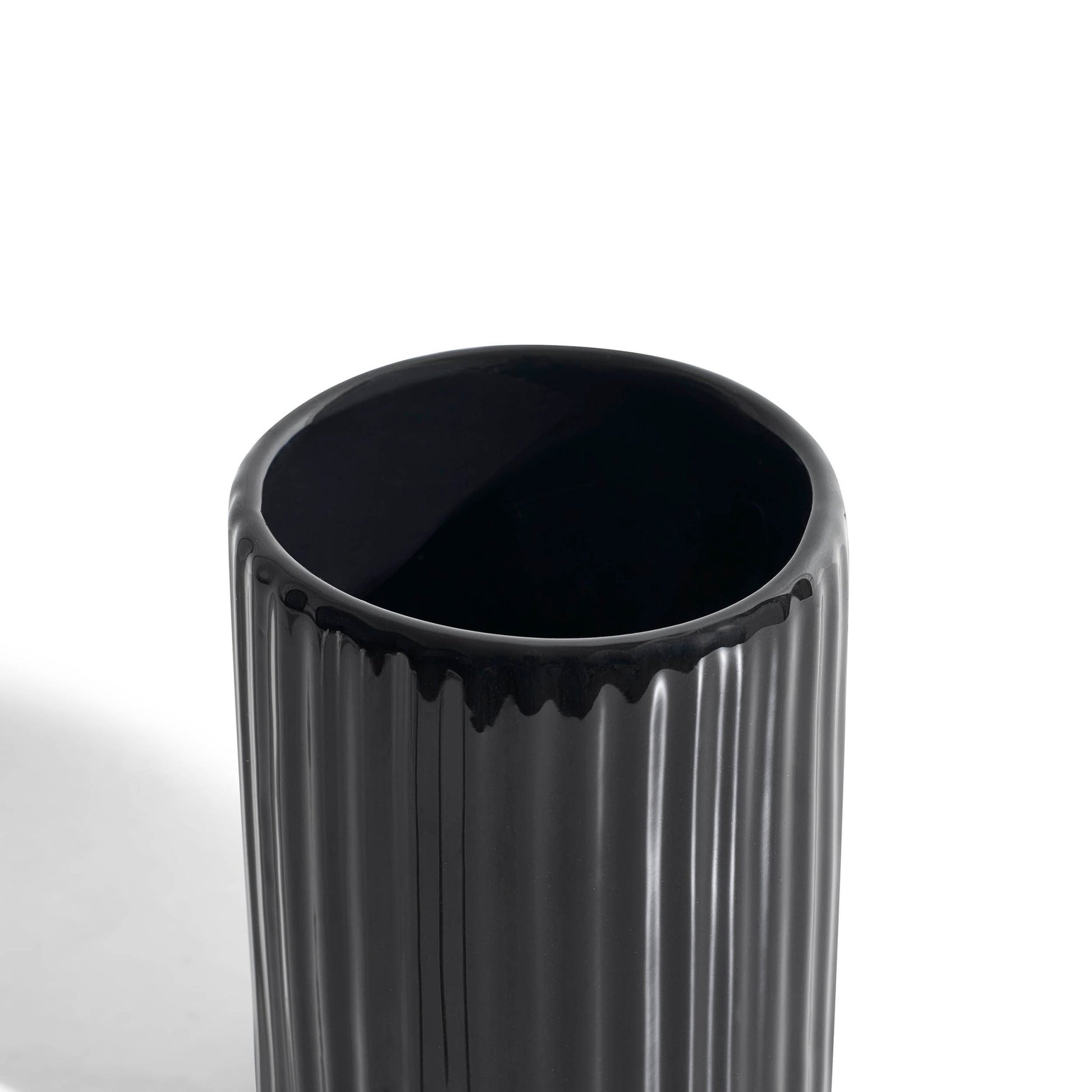 Blake Ribbed Glaze Tumbler - Black - DUSK