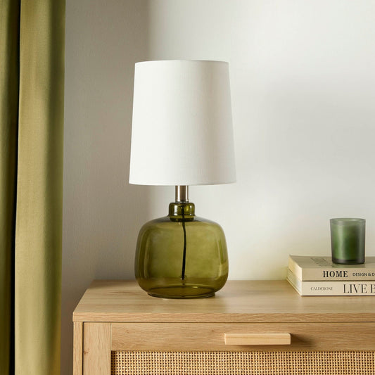 Blanco Glass Table Lamp - Bottle Green - DUSK