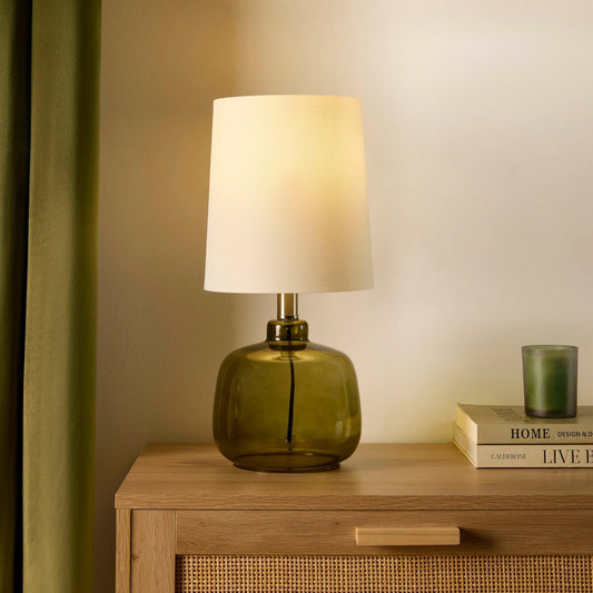 Blanco Glass Table Lamp - Bottle Green - DUSK