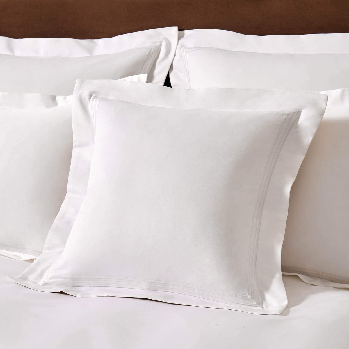 Bloomsbury 1000 Thread Count Pair of Oxford Square Pillowcases - White - DUSK