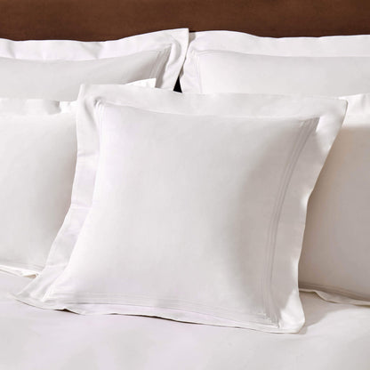 Bloomsbury 1000 Thread Count Pair of Oxford Square Pillowcases - White - DUSK