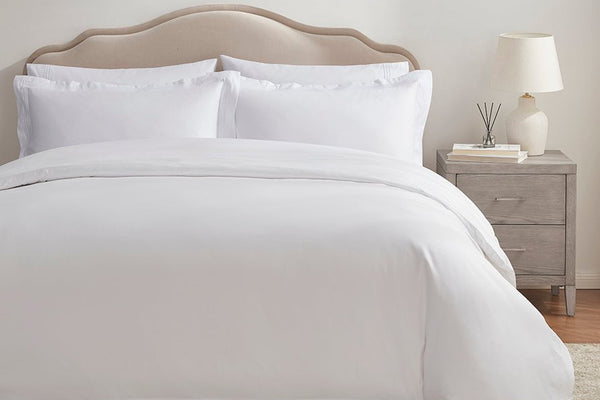 Bloomsbury Double Duvet Cover - 1000 TC - White - DUSK