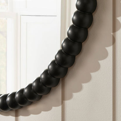 Bobbin Round Wall Mirror - Black - DUSK
