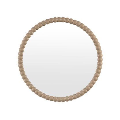 Bobbin Round Wall Mirror - Taupe - DUSK
