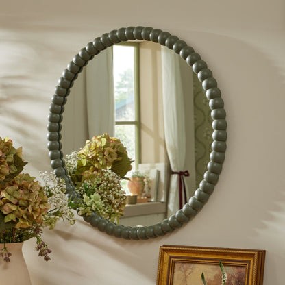 Bobbin Round Wall Mirror - Vetiver - DUSK