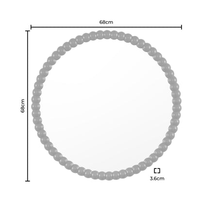 Bobbin Round Wall Mirror - Vetiver - DUSK