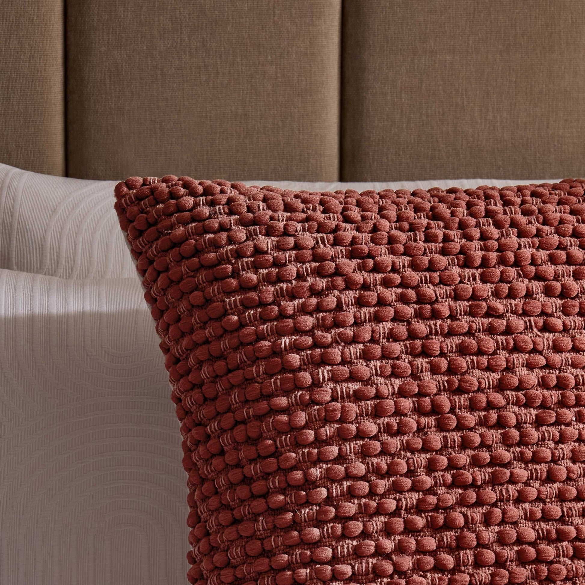 Bobble Loop Cushion Cover - Rust - DUSK