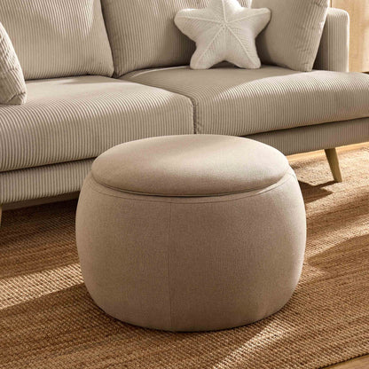 Bodhi Ottoman Storage Pouffe Set - Oatmeal - DUSK