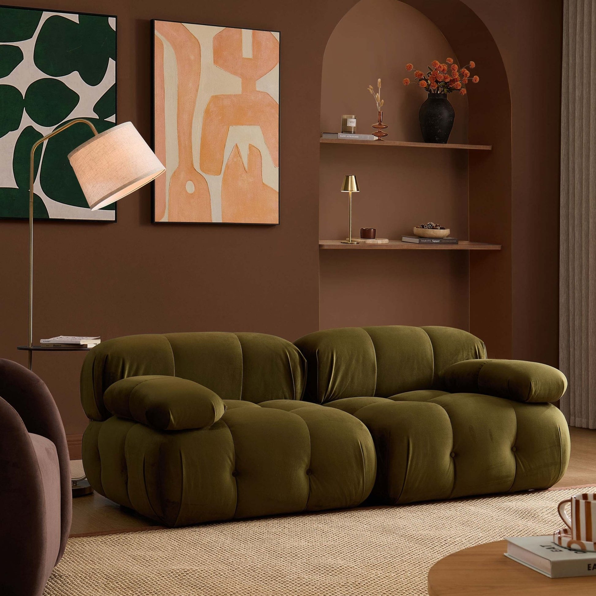 Bondi 2 Seater Sofa - Rich Green - DUSK