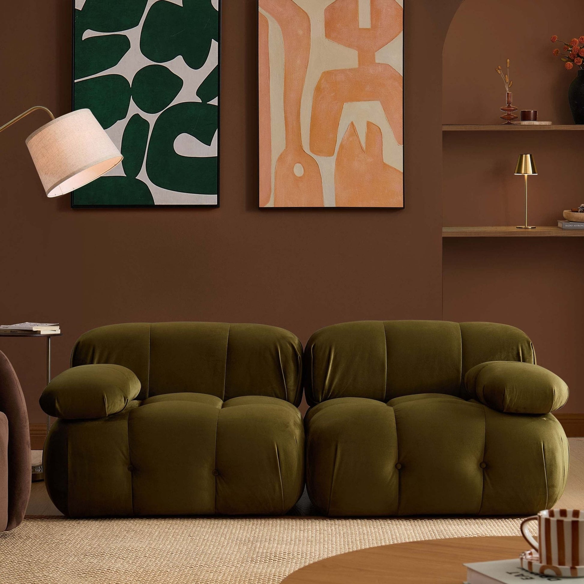 Bondi 2 Seater Sofa - Rich Green - DUSK