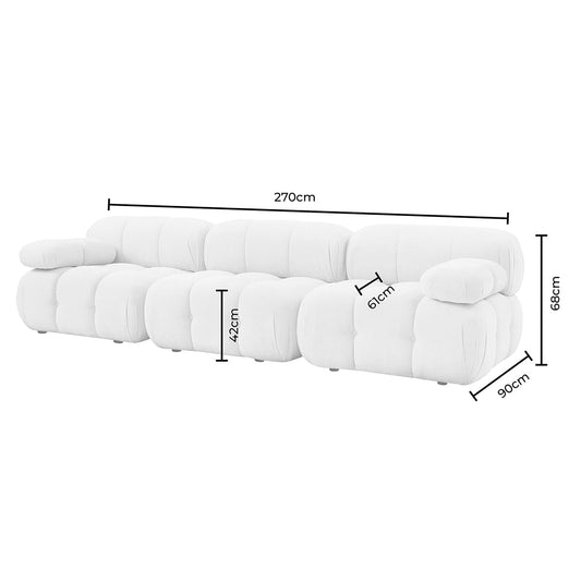 Bondi 3 Seater Sofa - Rich Green - DUSK