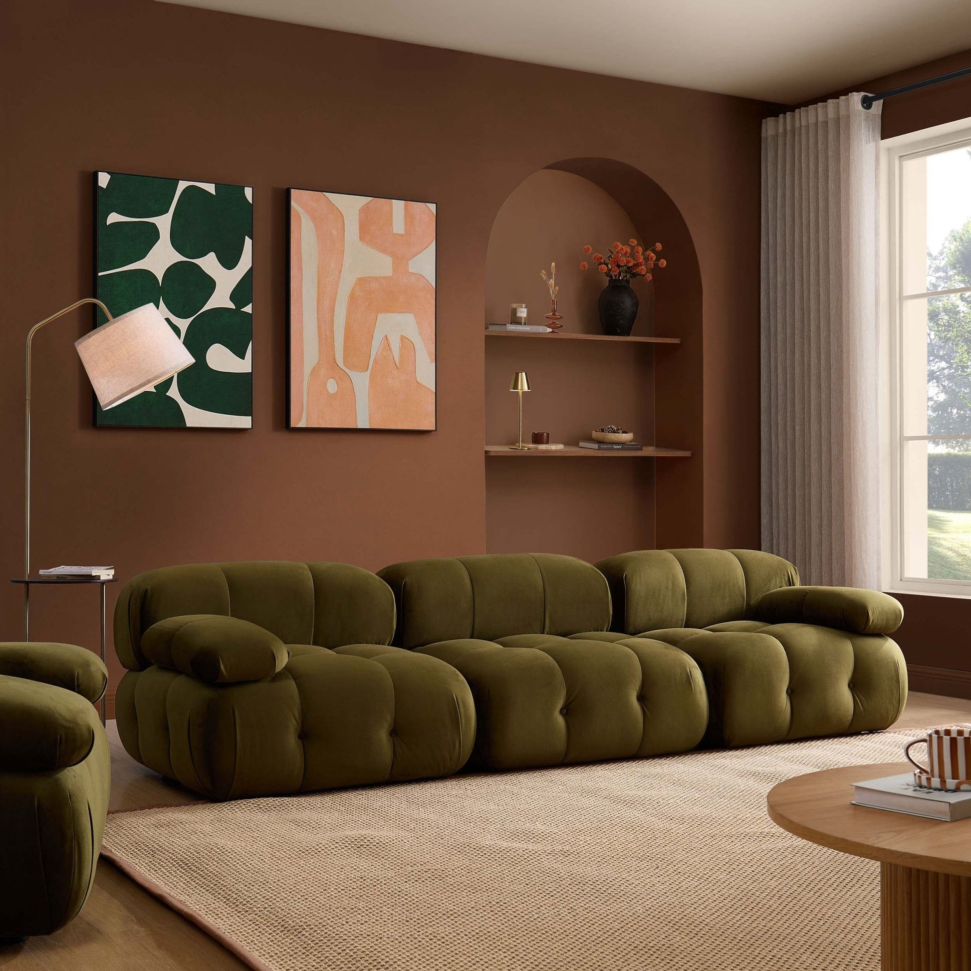 Bondi 3 Seater Sofa Rich Green - DUSK