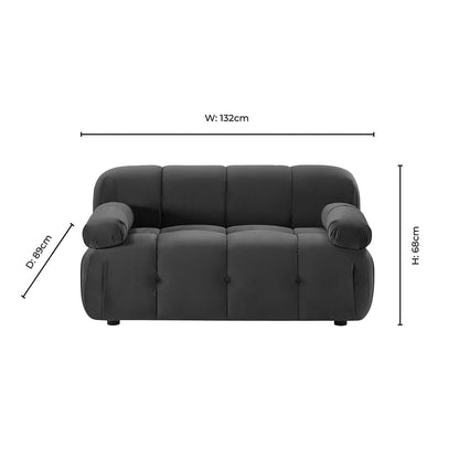 Bondi Compact 2 Seater Sofa - Cappuccino - DUSK
