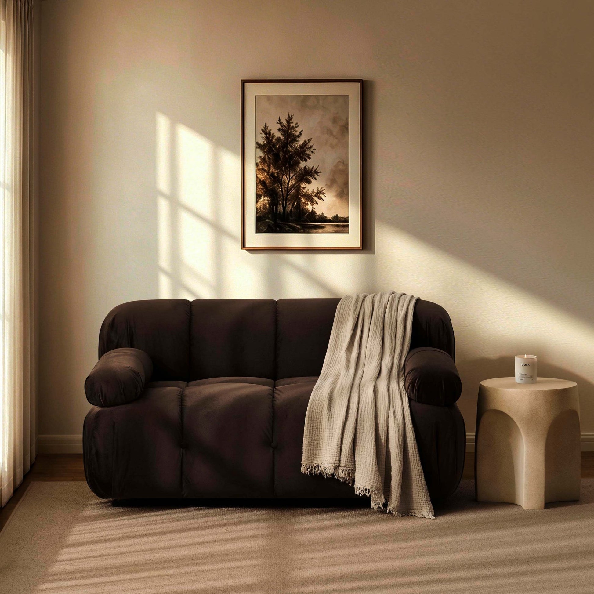 Bondi Compact 2 Seater Sofa - Cappuccino - DUSK