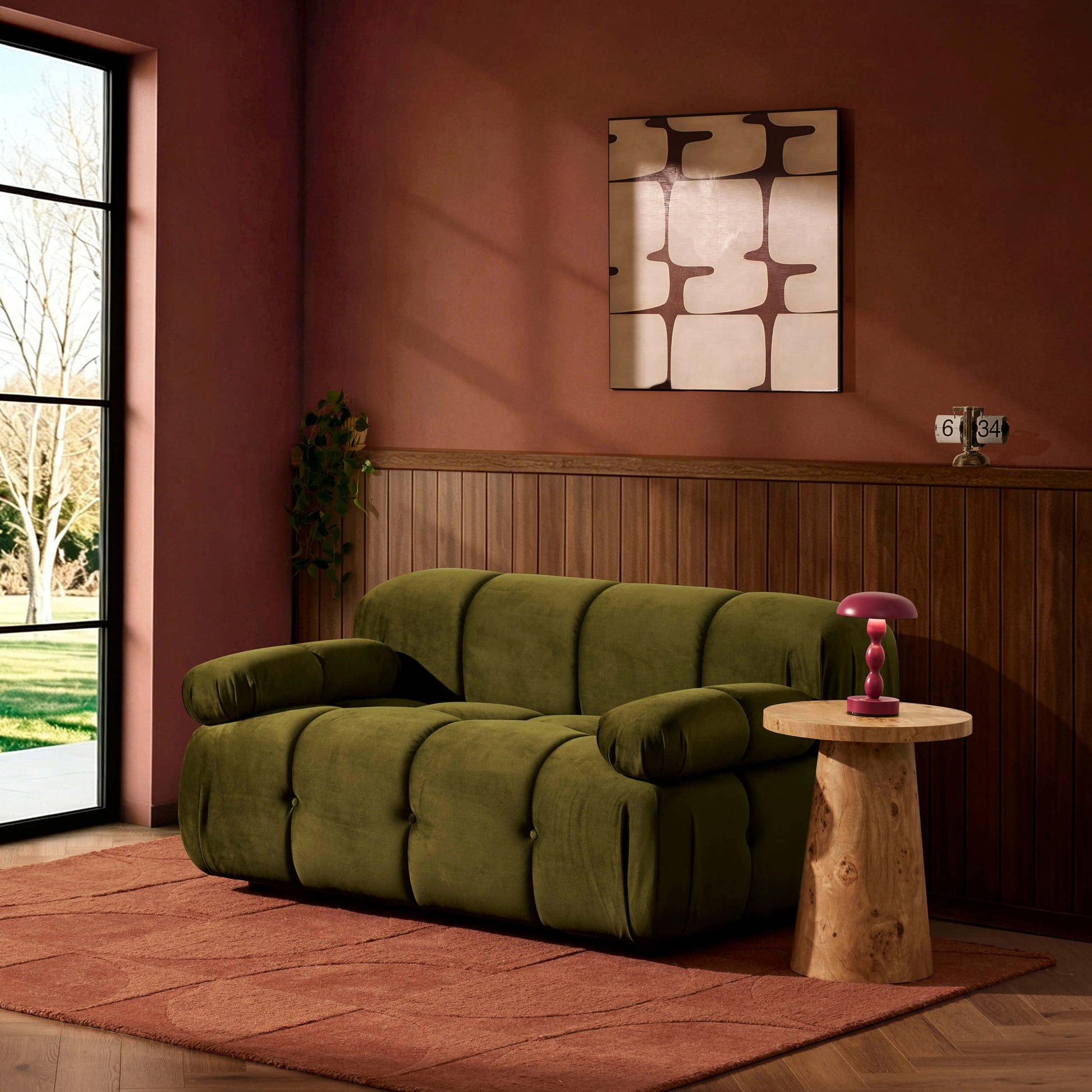 Bondi Compact 2 Seater Sofa - Rich Green - DUSK