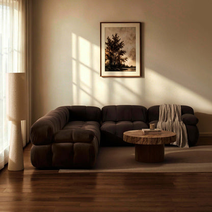 Bondi Large Left Hand Corner Sofa - Cappuccino - DUSK