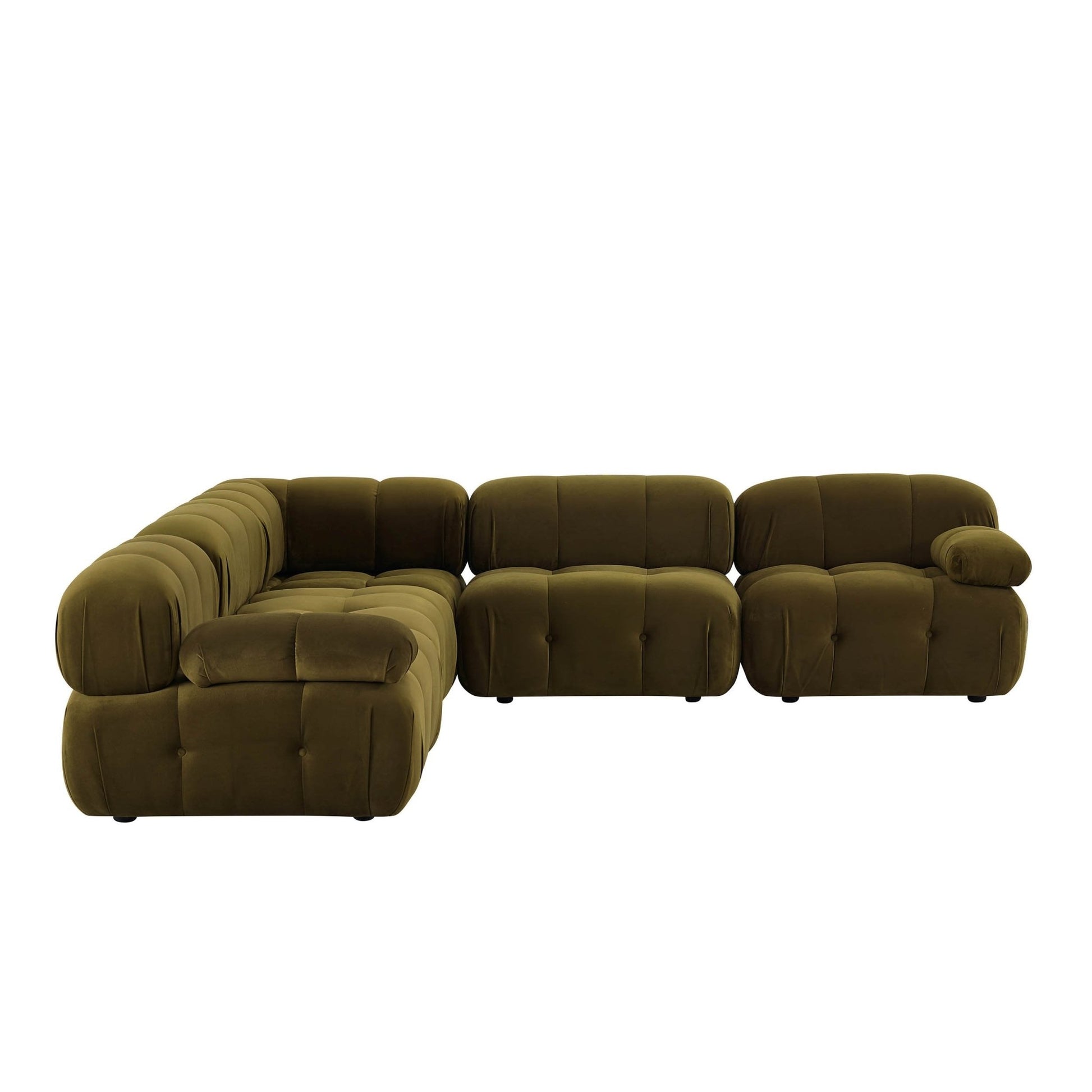 Bondi Large Left Hand Corner Sofa - Rich Green - DUSK