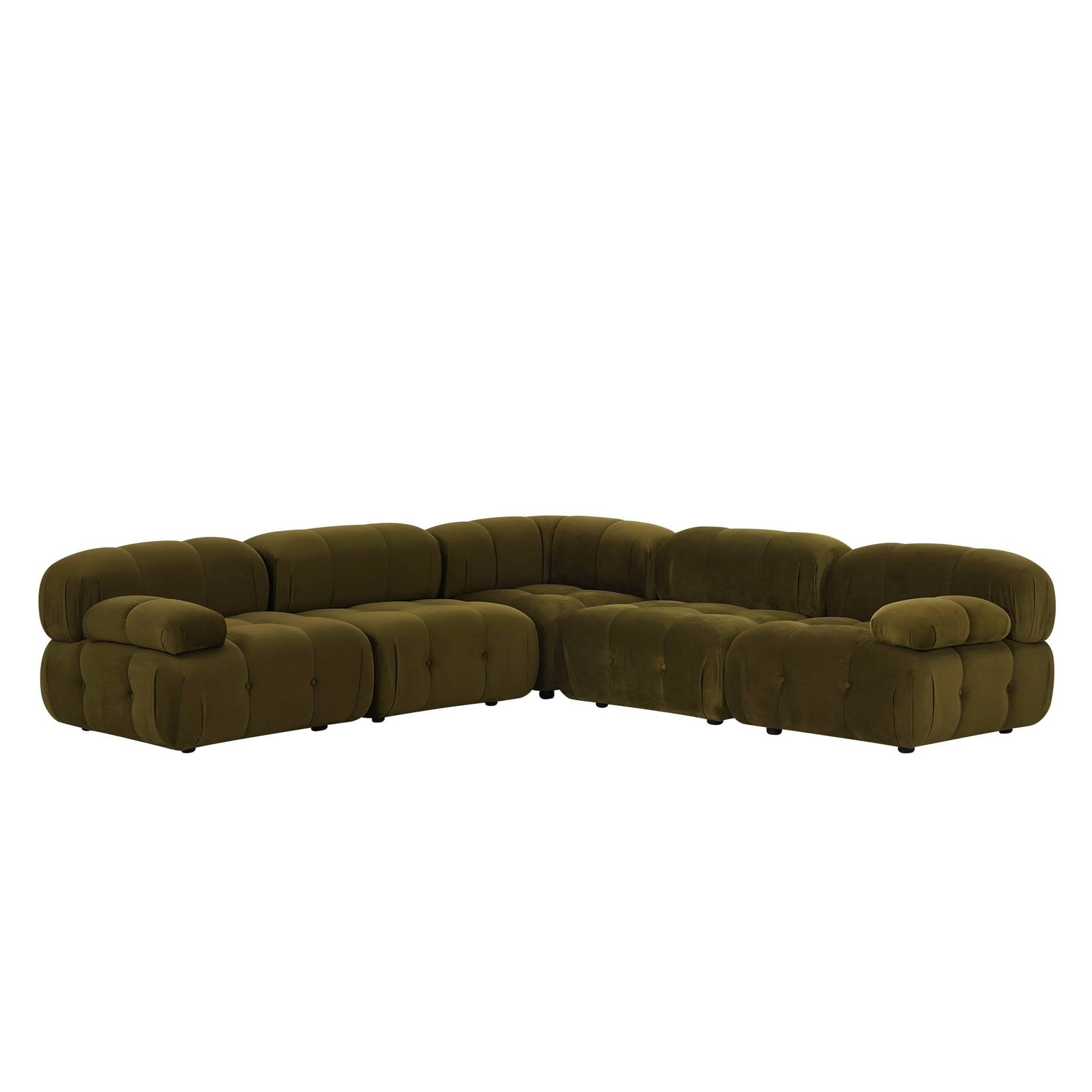 Bondi Large Left Hand Corner Sofa - Rich Green - DUSK