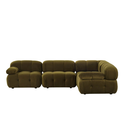 Bondi Large Left Hand Corner Sofa - Rich Green - DUSK