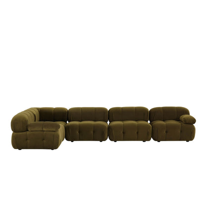Bondi Large Left Hand L Shape Sofa - Rich Green - DUSK