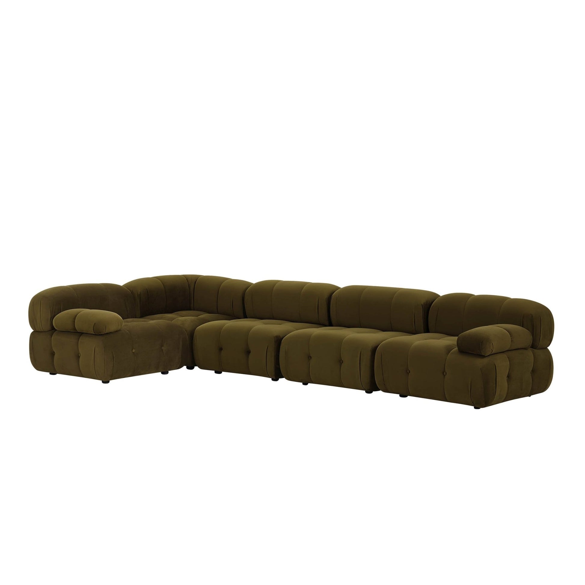 Bondi Large Left Hand L Shape Sofa - Rich Green - DUSK