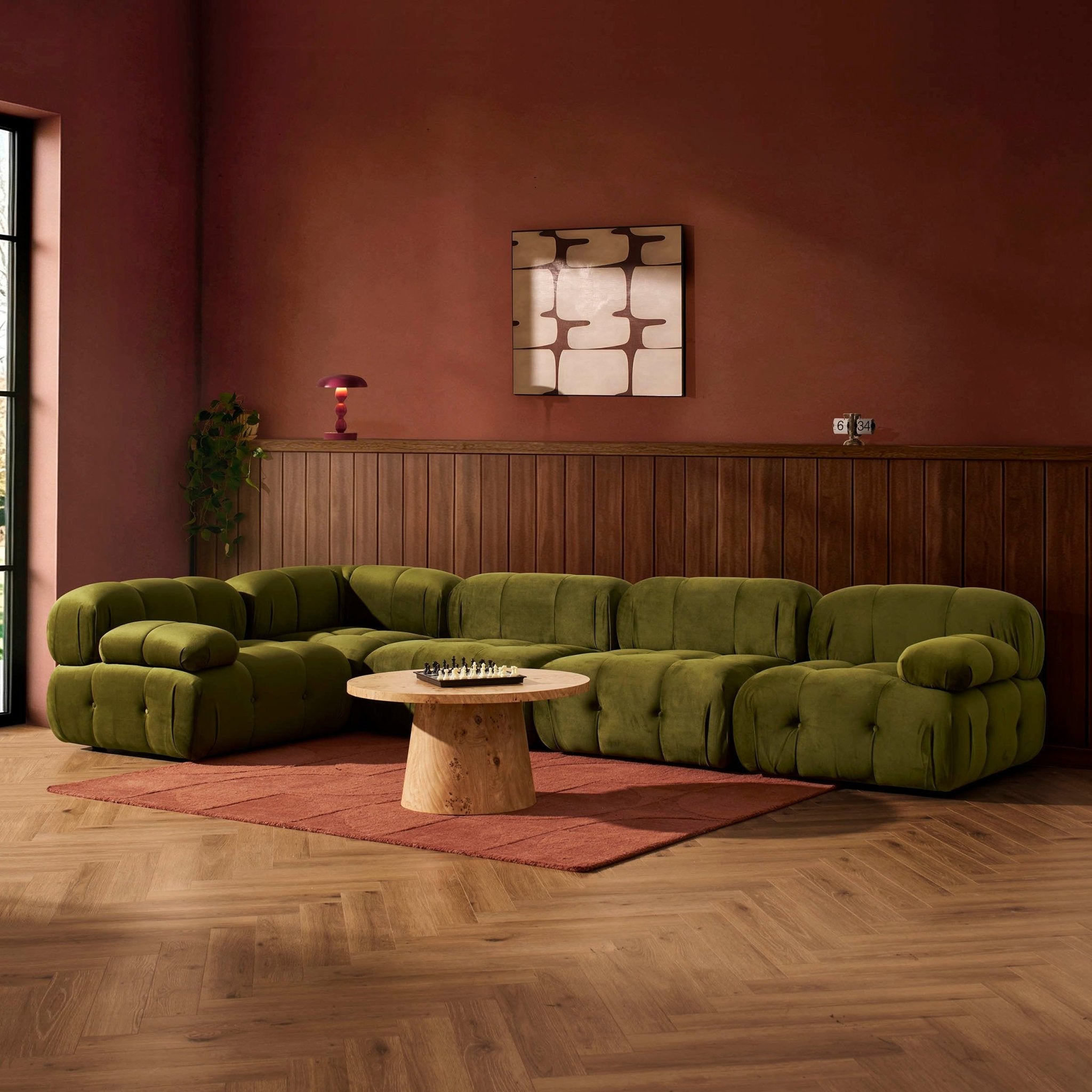 Bondi Large Left Hand L Shape Sofa - Rich Green - DUSK