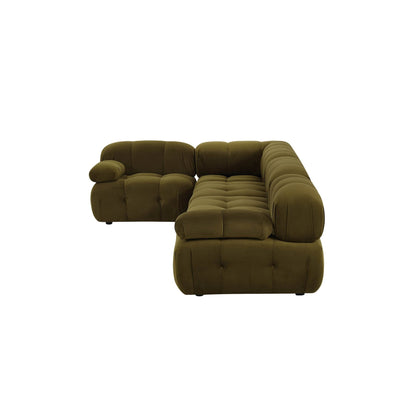 Bondi Large Left Hand L Shape Sofa - Rich Green - DUSK