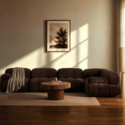 Bondi Large Right Hand L Shape Sofa - Cappuccino - DUSK