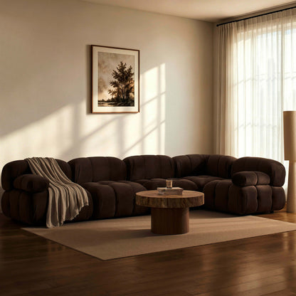 Bondi Large Right Hand L Shape Sofa - Cappuccino - DUSK