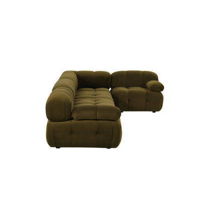 Bondi Large Right Hand L Shape Sofa - Rich Green - DUSK