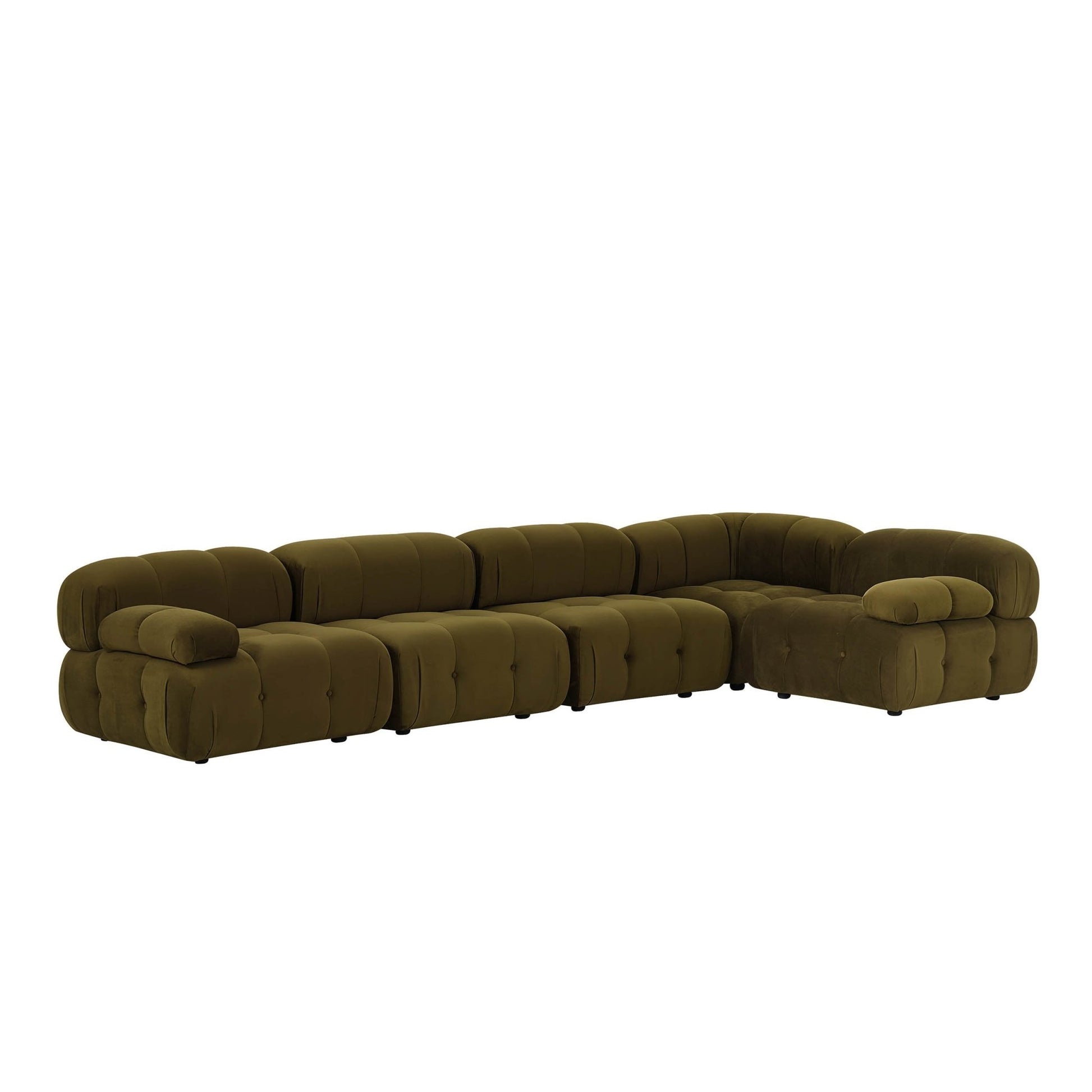 Bondi Large Right Hand L Shape Sofa - Rich Green - DUSK