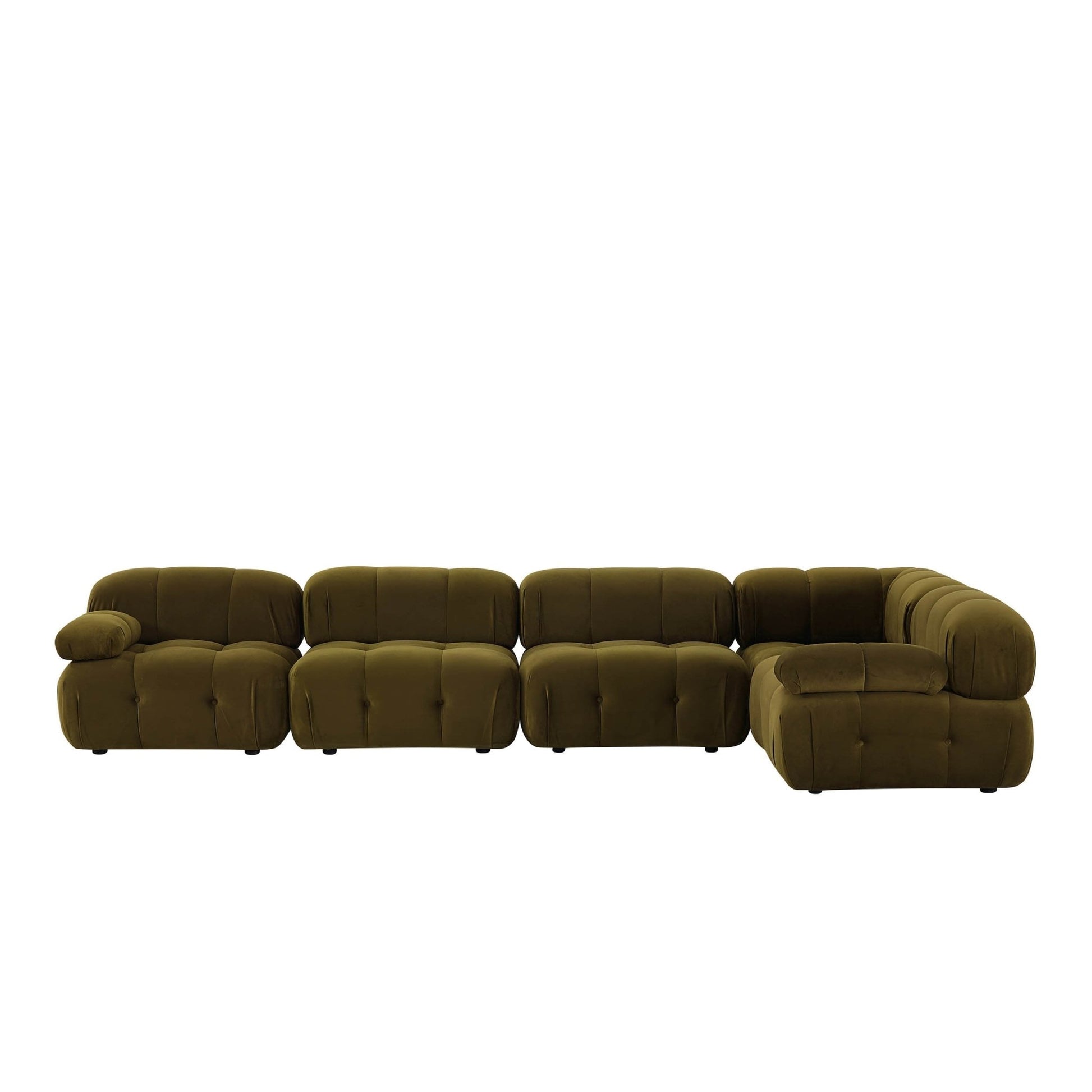 Bondi Large Right Hand L Shape Sofa - Rich Green - DUSK