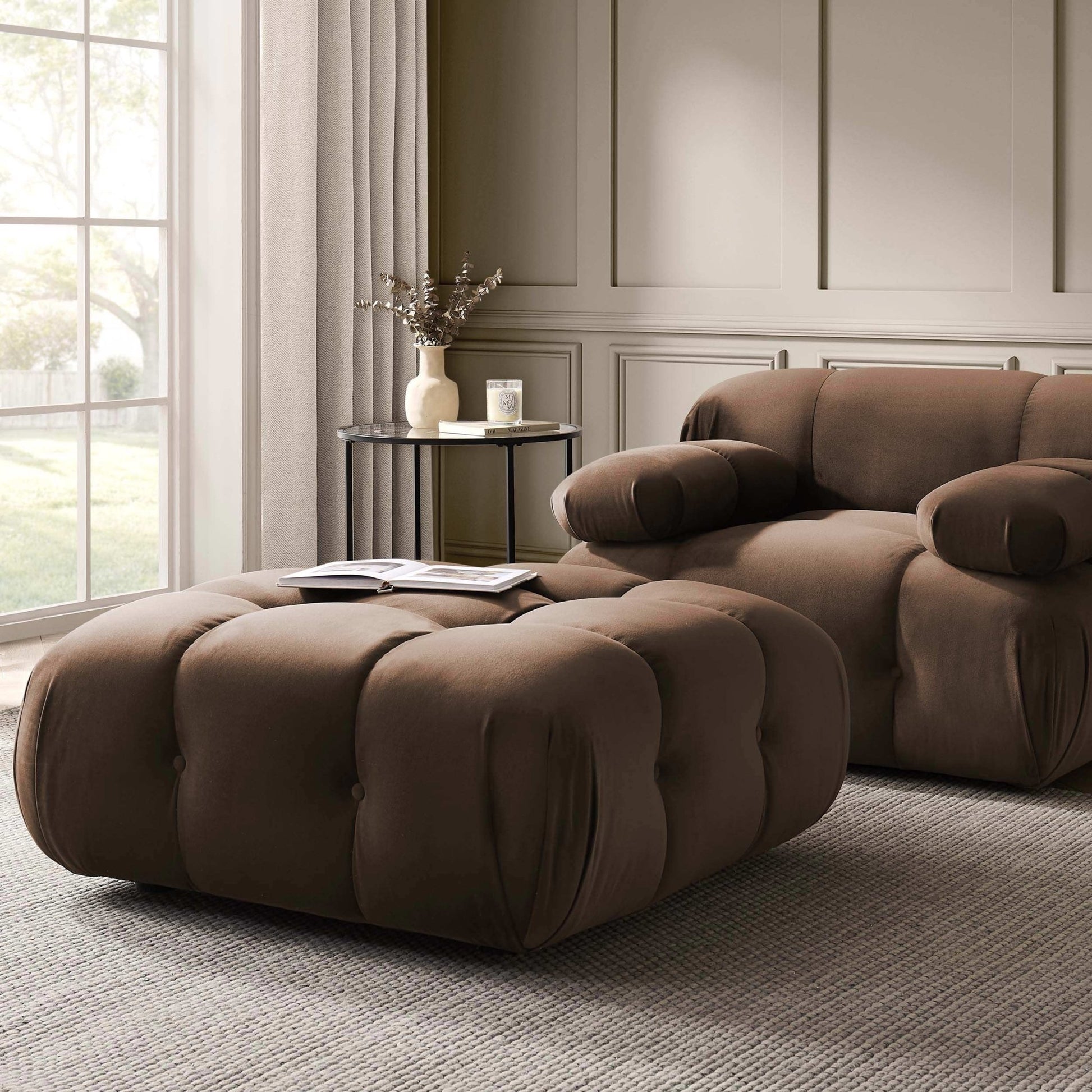 Bondi Pouffe - Cappuccino - DUSK