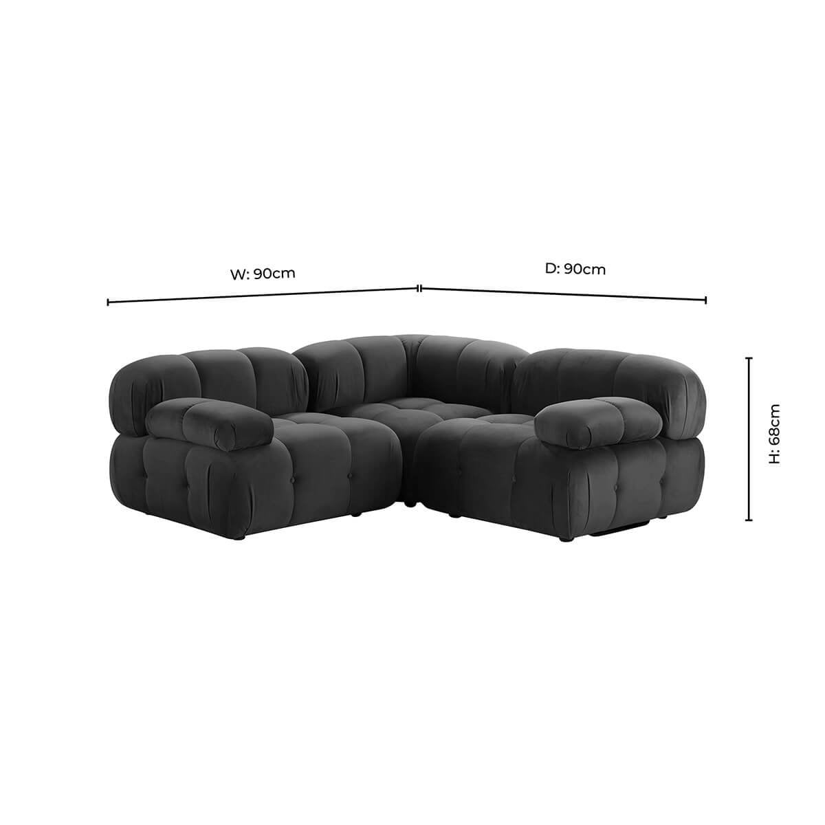 Bondi Small Corner Sofa - Cappuccino - DUSK