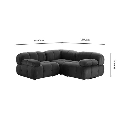Bondi Small Corner Sofa - Cappuccino - DUSK