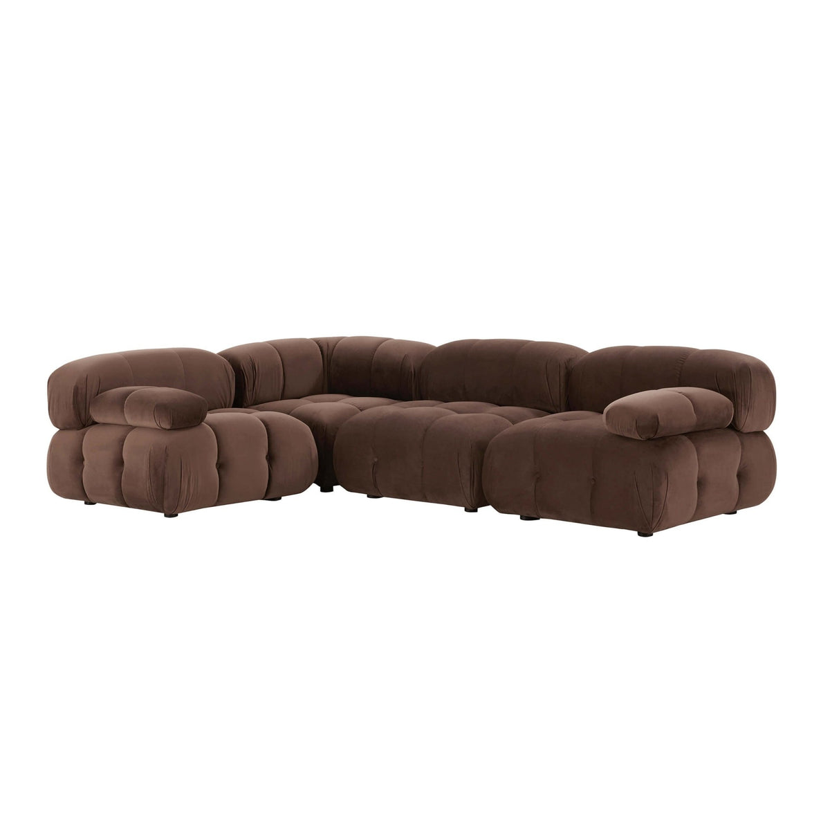Bondi Small Left Hand L Shape Sofa - Cappuccino - DUSK