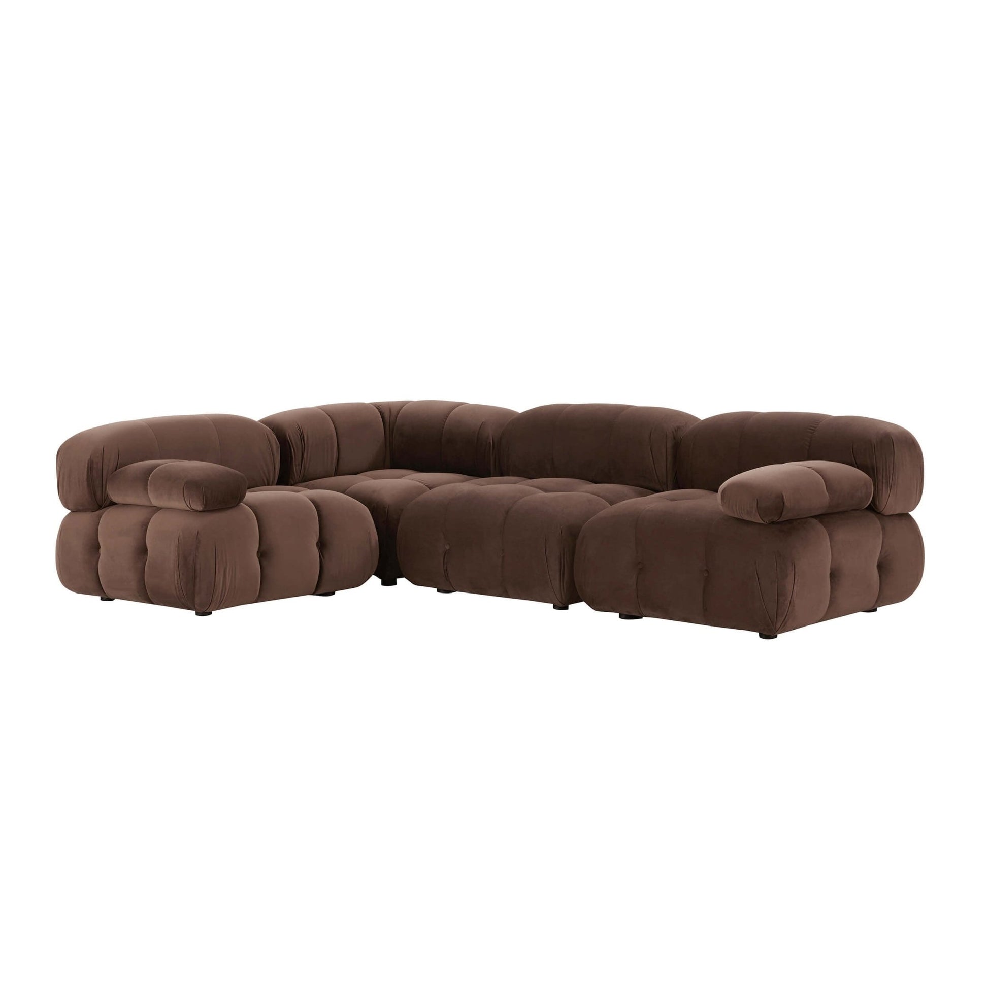 Bondi Small Left Hand L Shape Sofa - Cappuccino - DUSK
