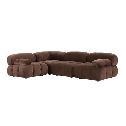 Bondi Small Left Hand L Shape Sofa - Cappuccino - DUSK