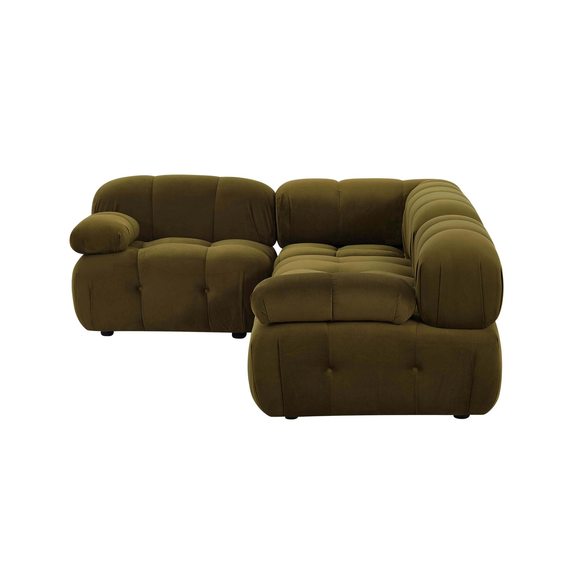 Bondi Small Left Hand L Shape Sofa - Rich Green - DUSK