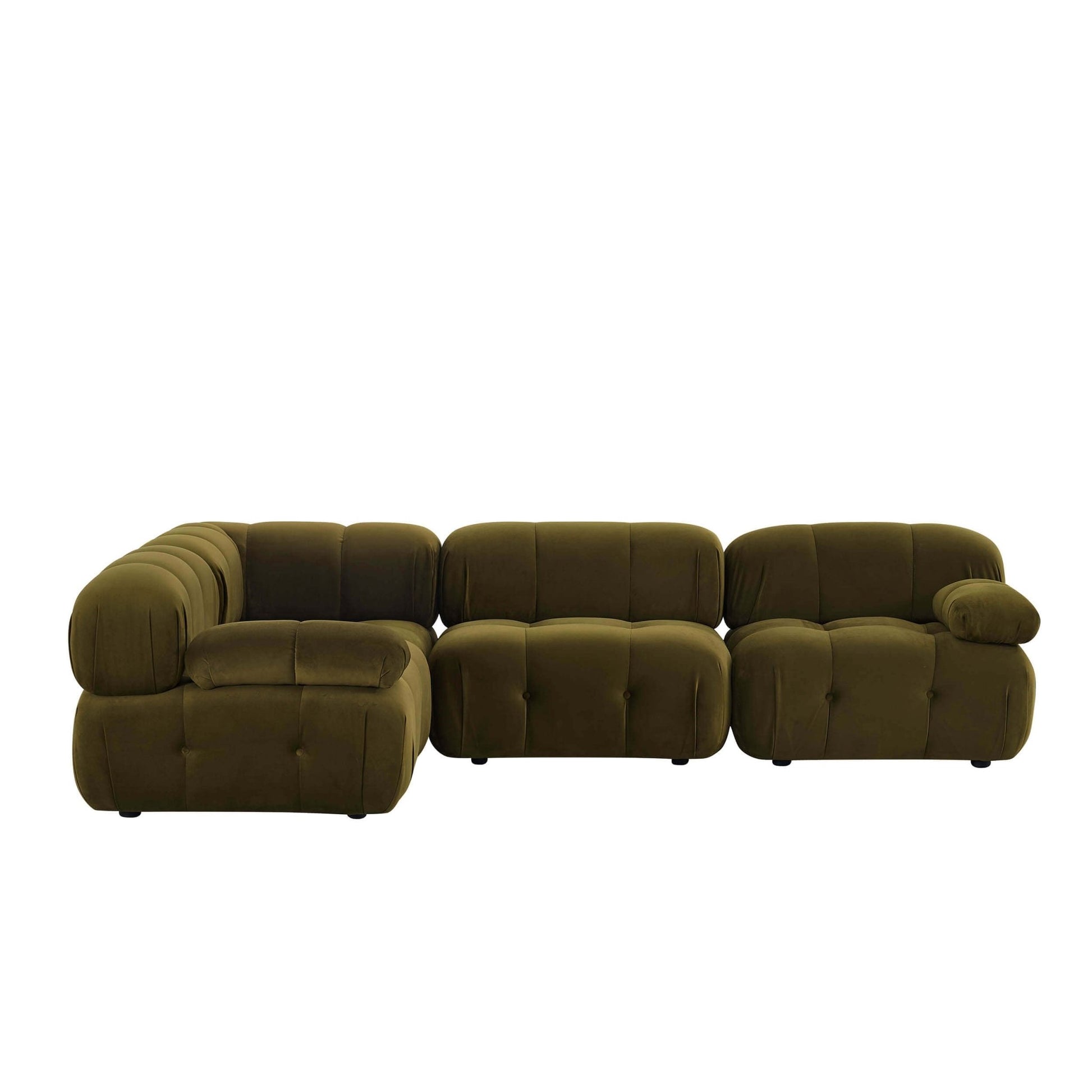 Bondi Small Left Hand L Shape Sofa - Rich Green - DUSK