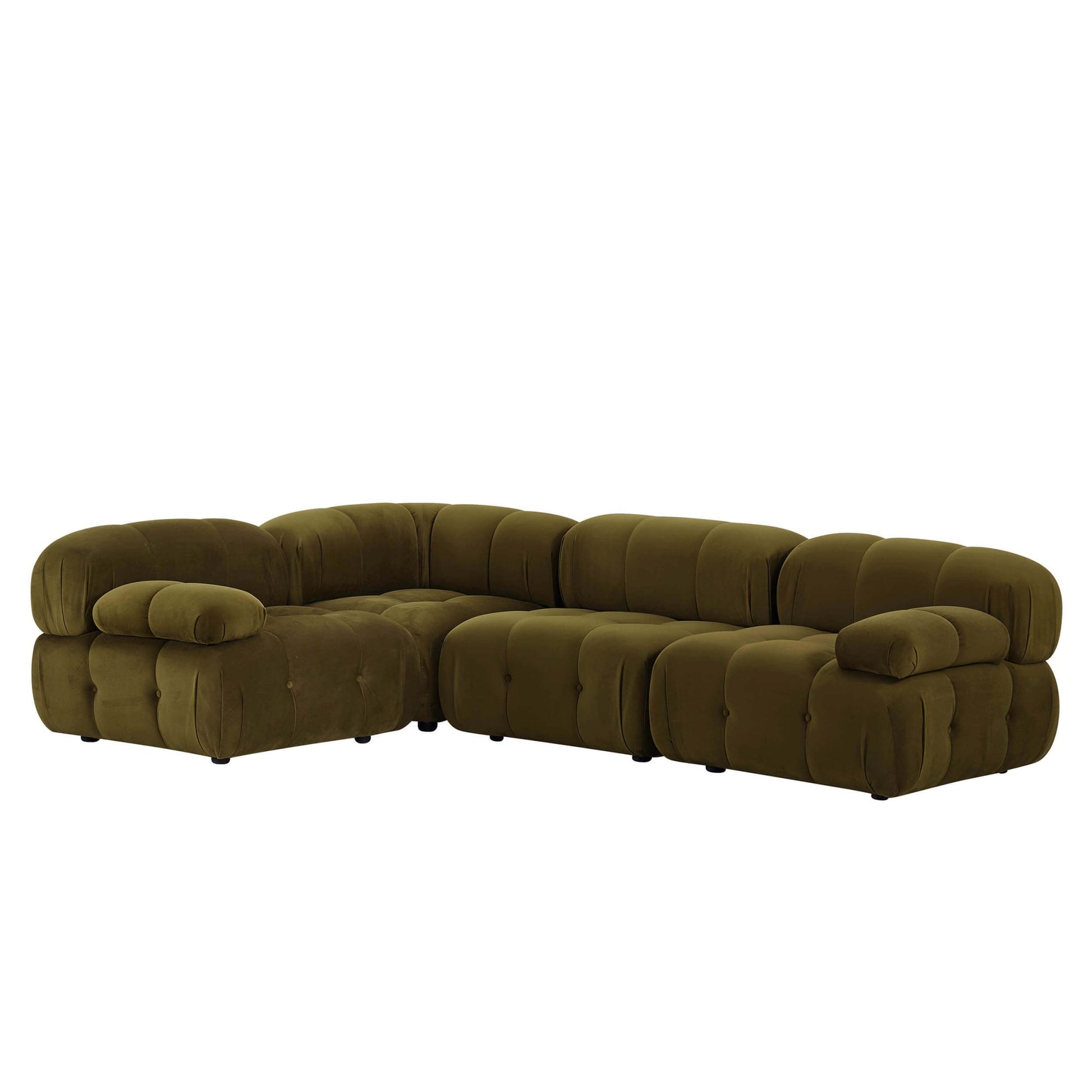 Bondi Small Left Hand L Shape Sofa - Rich Green - DUSK
