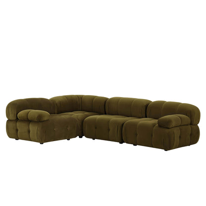 Bondi Small Left Hand L Shape Sofa - Rich Green - DUSK