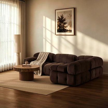 Bondi Small Right Hand L Shape Sofa - Cappuccino - DUSK